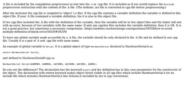 Arduino: How to declare a global variable in the .h file? (2 Solutions!!) смотреть онлайн