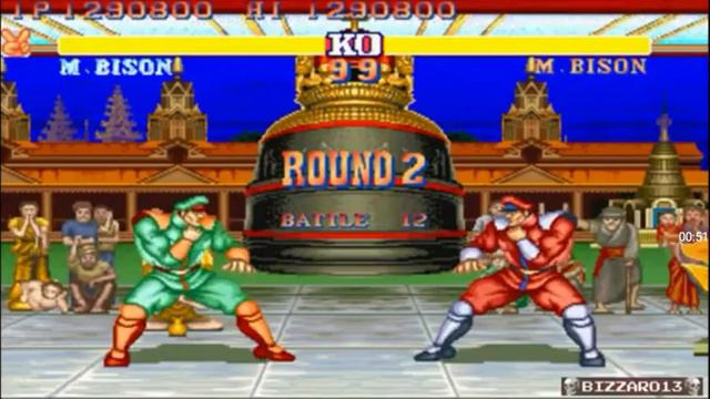 Street Fighter 2 Champion Edition Arcade M.Bison Vs M.Bison смотреть онлайн