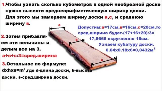 Сколько кубов в необрезной доске?Памятка для строителей. смотреть онлайн