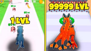 Я СТАЛ ДИНОЗАВРОМ КОТОРЫЙ СТАНОВИТСЯ БОЛЬШЕ С КАЖДОЙ ЭВОЛЮЦИЕЙ !