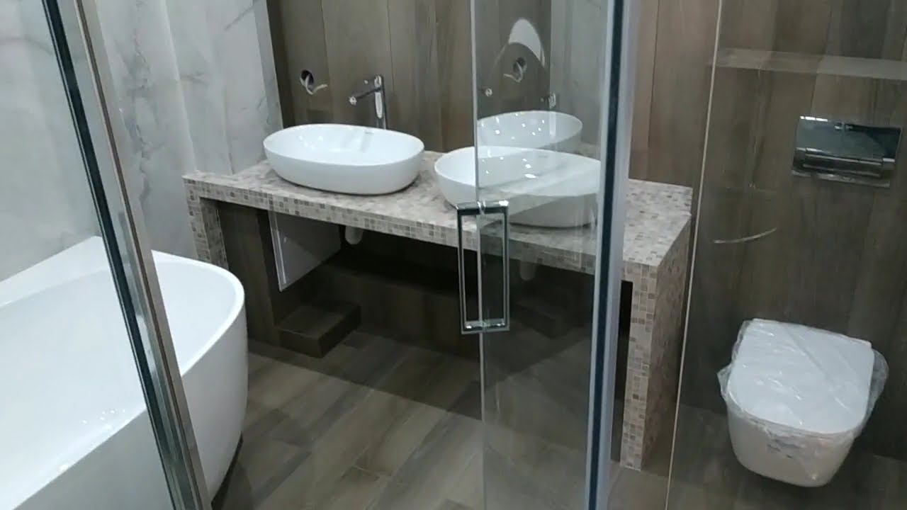 Интересный Дизайн ванной СовмеЩенной с Туалетом смотреть онлайн