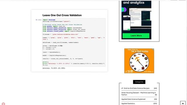Leave One Out Cross Validation смотреть онлайн