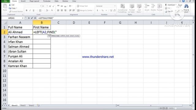 Split Full Name to First Name In Ms Excel - Excel Tutorial смотреть онлайн