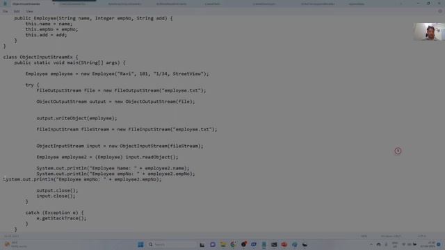 Java SE: Java transient keyword example with input stream object смотреть онлайн