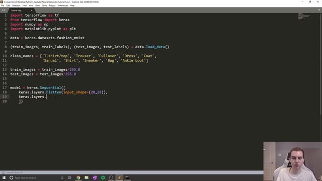 Python Neural Networks - Tensorflow 2.0 Tutorial - Creating a Model смотреть онлайн