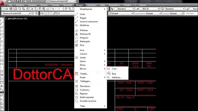 Corso di AutoCAD 7 - Blocchi & Attributi смотреть онлайн