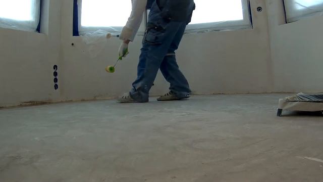 Подготовка основания под модульный паркет. Полиуретановая грунтовка. Подготовка основания. смотреть онлайн