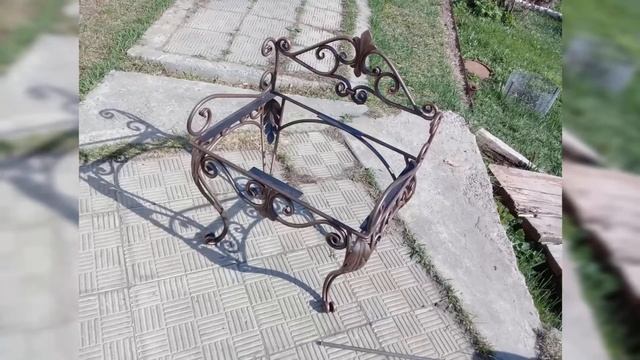 Ковка художественная Банкетка кованая. Forging art Banquette forged. смотреть онлайн
