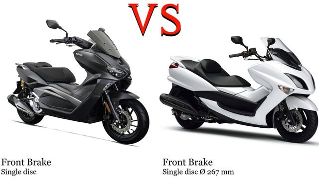 Keeway Vieste 300 vs Yamaha Majesty 250 Test specification comparison смотреть онлайн
