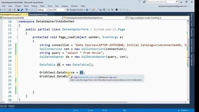 DataAdapter, DataTable, DataSet In Ado.Net- Part 1 | with practical example смотреть онлайн