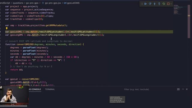 Extracting GPS Information from GoPro - Premiere Pro ExtendScript API смотреть онлайн
