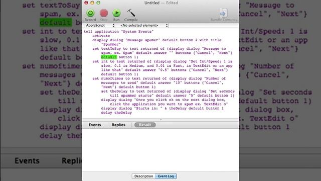 Message Spamer AppleScript - [2] смотреть онлайн