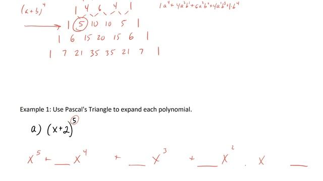 Binomial Expansion Using Pascal's Triangle смотреть онлайн