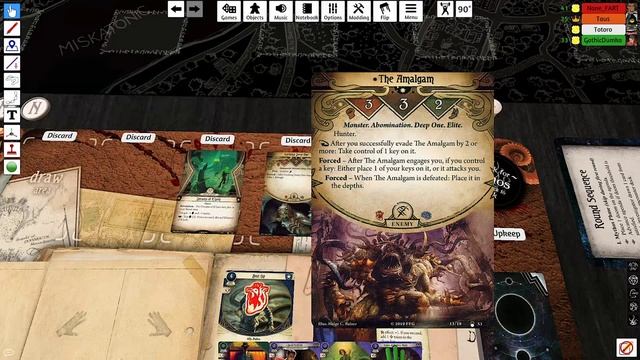 Ужас Аркхэма: Карточная игра | Сценарий #1 Яма Отчаяния | Заговор в Иннсмуте | Tabletop Simulator