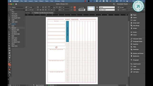 DAILY ROUTINE & HABIT TRACKER KIT | Indesign Tutorial смотреть онлайн