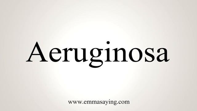 How To Say Aeruginosa смотреть онлайн