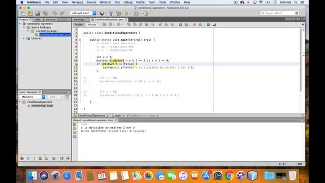 Conditional Operators in Java смотреть онлайн