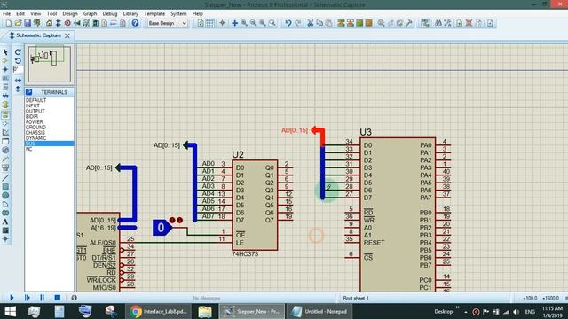 Stepper Motor Interfacing with 8086 µP (Proteus Simulation) смотреть онлайн