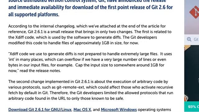 Git version 2.6.1 Released with XDiffs Support смотреть онлайн