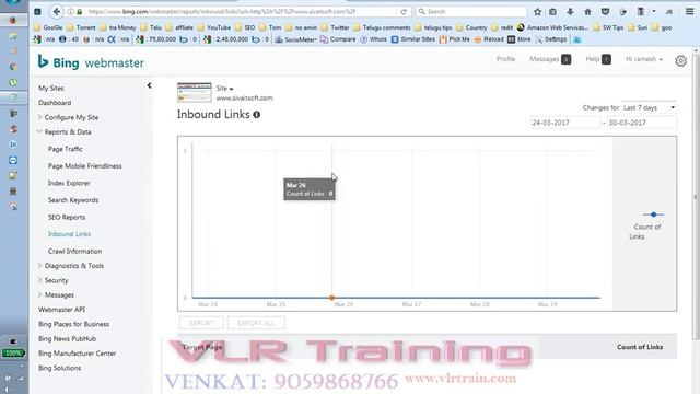 Search Keywords,SEO Reports,Inbound Links,Crawl Information Telugu Bing WebMaters-vlr training смотреть онлайн