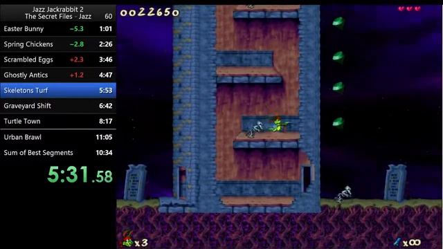 Jazz Jackrabbit 2 The Secret Files Speedrun With Jazz In 10:59.07