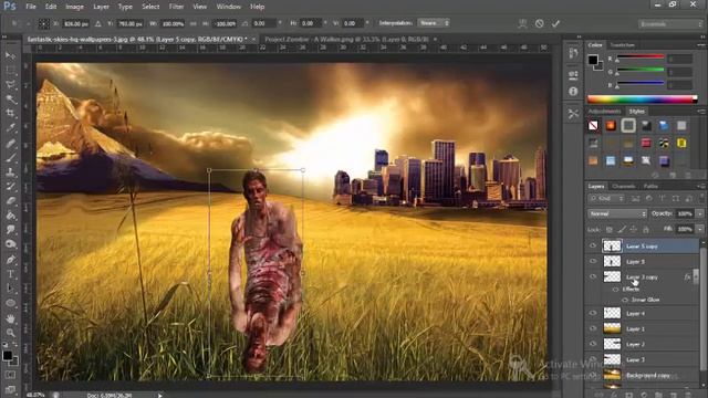 Zombie speed art - photoshop cs6 смотреть онлайн