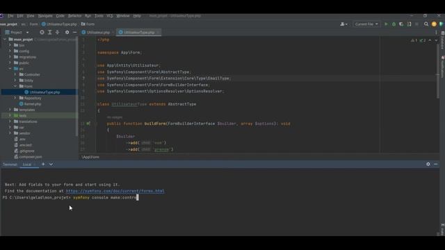 Symfony : Comment créer un formulaire et afficher les données 1/2 смотреть онлайн