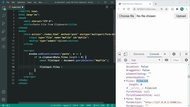 How to Paste Files from the Clipboard - JavaScript Tutorial смотреть онлайн
