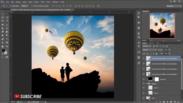 Flying with Balloons - Dramatic Photo Manipulation Effects - Photoshop manipulation tutorials смотреть онлайн
