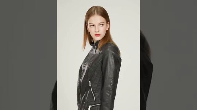 Женская замшевая байкерская куртка, модная матовая куртка из искусственной кожи для осени и зимы, смотреть онлайн