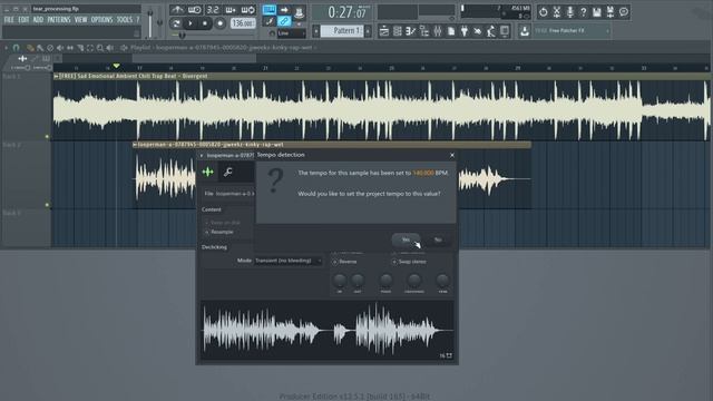 Как подогнать темп вокала под темп минуса в Fl Studio 12.5.1 смотреть онлайн
