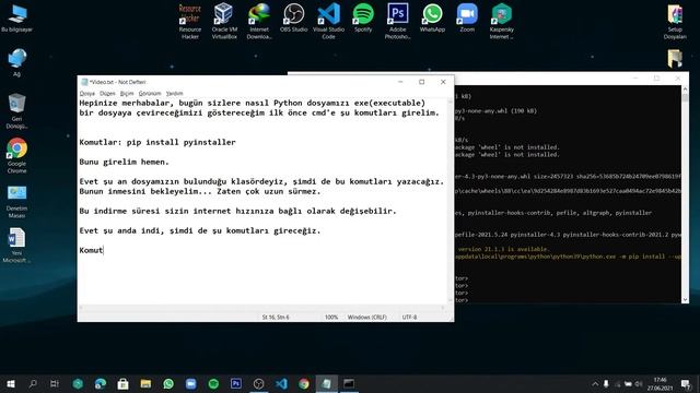 PYTHON DOSYASINI EXE'YE ÇEVİRME! PYTHON to EXE смотреть онлайн