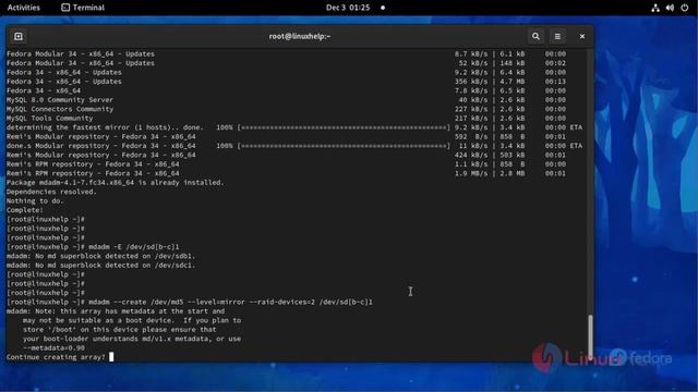 How to configure RAID-1 on Fedora 34 смотреть онлайн