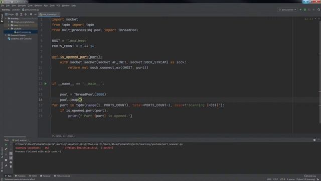 Как легко написать сканер портов на python (питон) для этичного хакинга смотреть онлайн