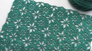 Вязание крючком: Красивый и простой узор без отрыва нити! Квадратные мотивы. Безотрывное вязание