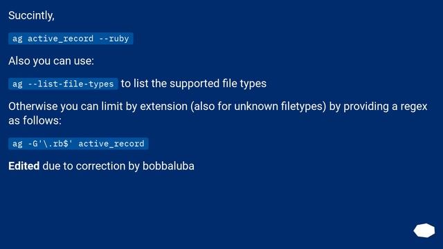 Limiting silver-searcher to only search specific file types смотреть онлайн