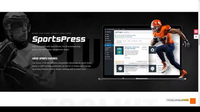 TopScorer - Sports WordPress Theme soccer 15 Website Builder смотреть онлайн