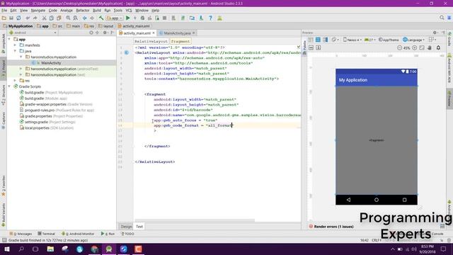 QR Barcode Live Camera Scanner Tutorial Android Studio смотреть онлайн