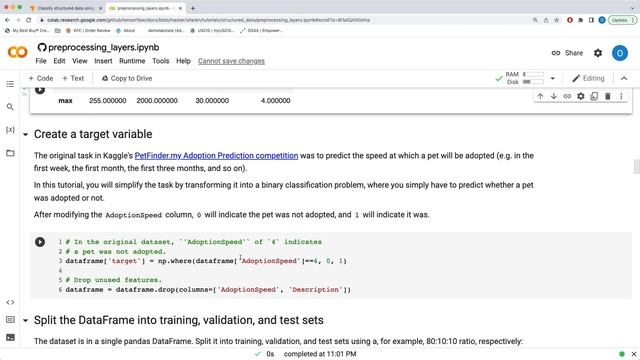 L2 : Classify structured data using Keras Preprocessing Layer смотреть онлайн