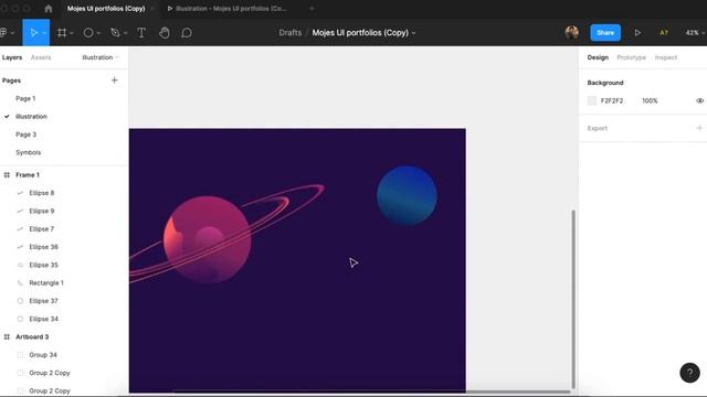 Illustration design Tutorial || Space Illustration design Ideas || For Beginners || In figma смотреть онлайн