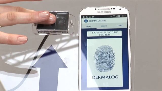 Mobile Fingerprint Scanner at CeBIT 2015 смотреть онлайн