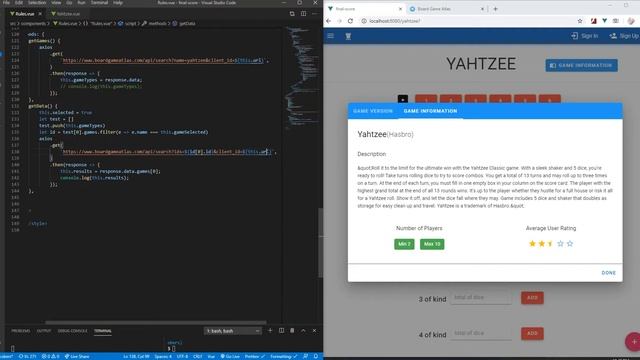 Update on Yahtzee Vue.js Score Sheet смотреть онлайн