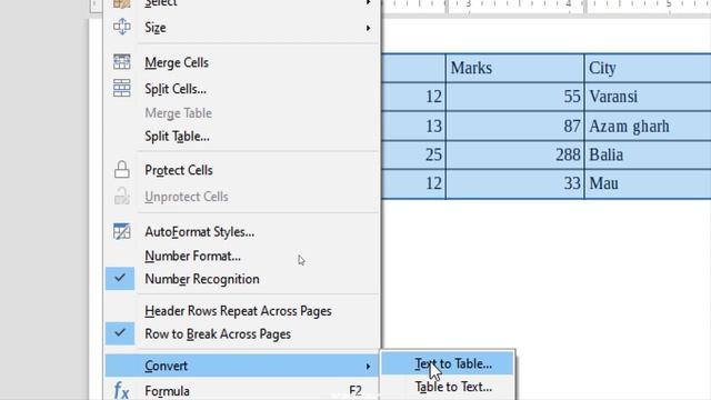 writer table menu | writer convert table to text | libreoffice writer formula | libreoffice kya hai смотреть онлайн