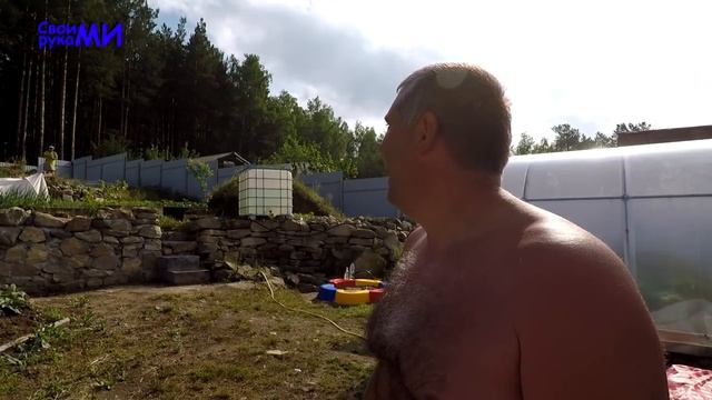 =Строим БАНЮ подпиЩику. День 14. ПОЛ по грунту в бане= смотреть онлайн