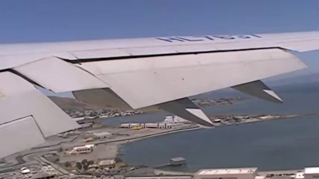 Heavy take off Korean Air B 747 SFO to Inchon смотреть онлайн