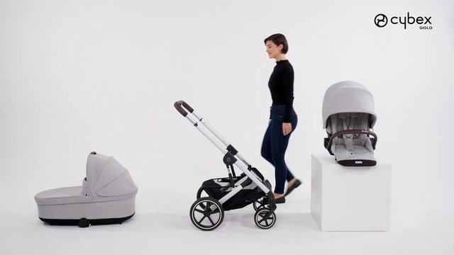 Cybex Cot S Lux - как установить люльку на шасси коляски Cybex Balios S Lux смотреть онлайн