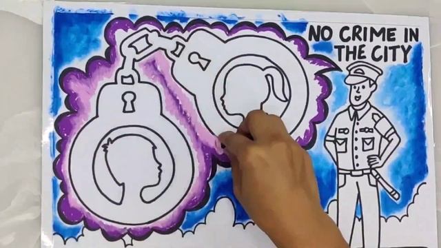 Know your police drawing/unity drawing/ poster for school competition/ safety drawing смотреть онлайн