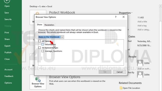 Make sure that only the named range Average_Questions will be shown when the workbook is viewed... смотреть онлайн