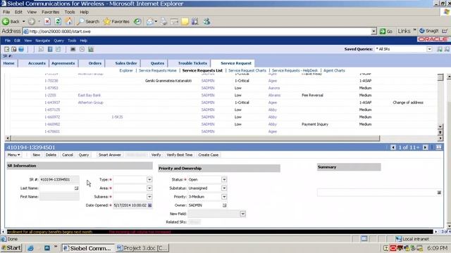 Siebel CRM - Project 3 (3 Level Type/Area/Subarea Hierarchy in Sample) смотреть онлайн