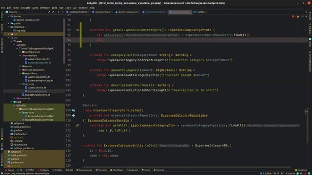 (018) Kotlin, Spring, Sumowanie wydatków, groupBy w akcji смотреть онлайн